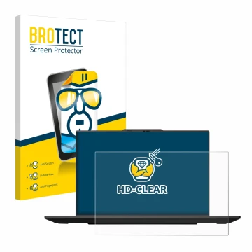 Face avant d’un emballage produit avec le logo de la marque BROTECT. À côté, l’appareil Lenovo ThinkPad P1 Gen 7 16