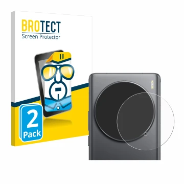 Face avant d’un emballage produit avec le logo de la marque BROTECT. À côté, l’appareil Vivo X100 Ultra (Caméra UNIQUEMENT) es