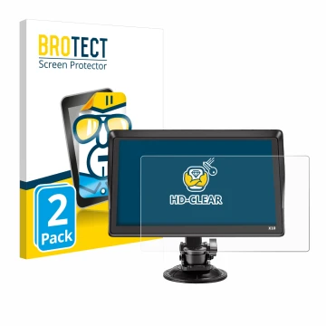 Face avant d’un emballage produit avec le logo de la marque BROTECT. À côté, l’appareil Xgody X10 9