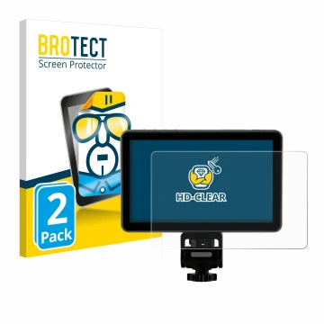 Face avant d’un emballage produit avec le logo de la marque BROTECT. À côté, l’appareil Rollei Viltrox DC-X2 6