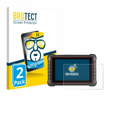 Face avant d’un emballage produit avec le logo de la marque BROTECT. À côté, l’appareil Autel MK900BT est représenté avec la p