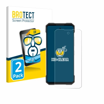 Face avant d’un emballage produit avec le logo de la marque BROTECT. À côté, l’appareil Doogee S200 est représenté avec la pro