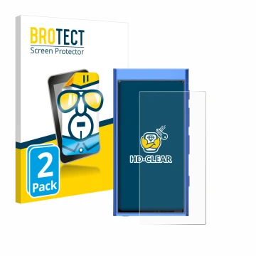 Face avant d’un emballage produit avec le logo de la marque BROTECT. À côté, l’appareil Hiby Digital M300 est représenté avec 
