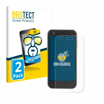 Face avant d’un emballage produit avec le logo de la marque BROTECT. À côté, l’appareil Soyes XS12 est représenté avec la prot