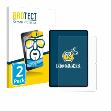 Face avant d’un emballage produit avec le logo de la marque BROTECT. À côté, l’appareil Xiaomi Pad 7 est représenté avec la pr