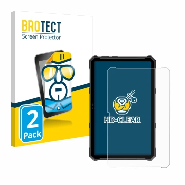 Face avant d’un emballage produit avec le logo de la marque BROTECT. À côté, l’appareil Ulefone Armor Pad 4 Ultra est représen