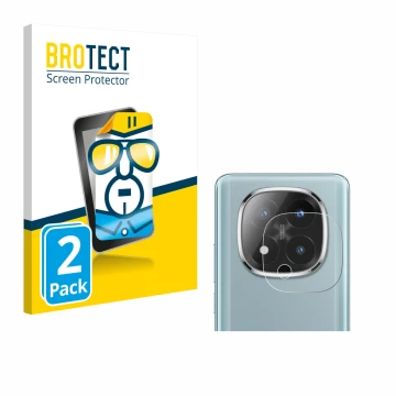 Face avant d’un emballage produit avec le logo de la marque BROTECT. À côté, l’appareil Xiaomi Redmi Note 14 Pro Plus (Caméra 
