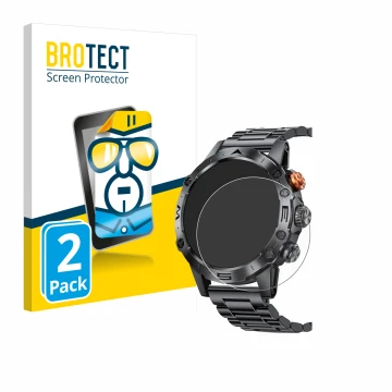 Face avant d’un emballage produit avec le logo de la marque BROTECT. À côté, l’appareil DekeFit MT43PRO 1.53