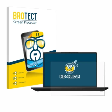 Face avant d’un emballage produit avec le logo de la marque BROTECT. À côté, l’appareil Lenovo ThinkPad P14s Gen 5 14.5