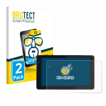 Face avant d’un emballage produit avec le logo de la marque BROTECT. À côté, l’appareil Lisciani Mio Tab 7 est représenté avec
