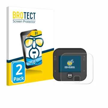 Face avant d’un emballage produit avec le logo de la marque BROTECT. À côté, l’appareil ISDT Q6 Retro est représenté avec la p