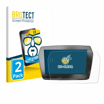 Face avant d’un emballage produit avec le logo de la marque BROTECT. À côté, l’appareil Voge 525DSX 2025 est représenté avec l