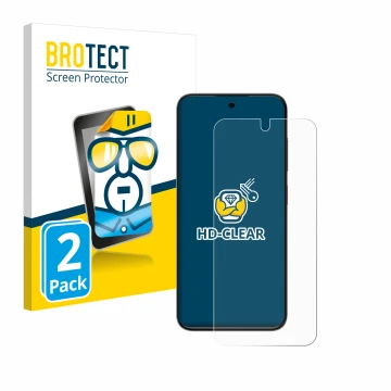 Face avant d’un emballage produit avec le logo de la marque BROTECT. À côté, l’appareil ZTE Blade V70 Vita est représenté avec