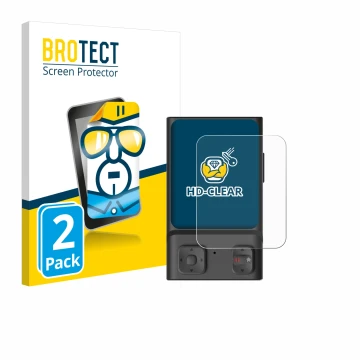 Face avant d’un emballage produit avec le logo de la marque BROTECT. À côté, l’appareil Hoverair Beacon est représenté avec la