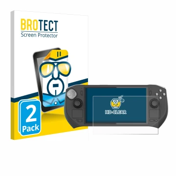 Face avant d’un emballage produit avec le logo de la marque BROTECT. À côté, l’appareil Zotac Gaming Zone est représenté avec 