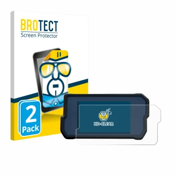 Face avant d’un emballage produit avec le logo de la marque BROTECT. À côté, l’appareil KTM RC125 / RC390 2022+ est représenté