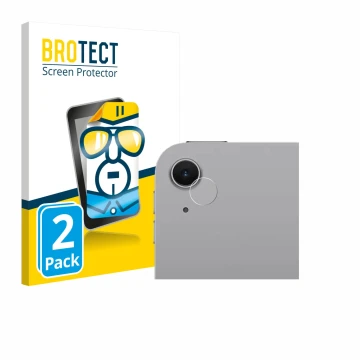 Face avant d’un emballage produit avec le logo de la marque BROTECT. À côté, l’appareil Apple iPad Air 11