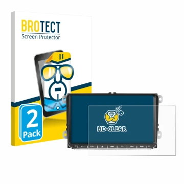 Face avant d’un emballage produit avec le logo de la marque BROTECT. À côté, l’appareil Essgoo AR9002 est représenté avec la p