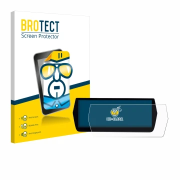 Face avant d’un emballage produit avec le logo de la marque BROTECT. À côté, l’appareil MG ZS Hybrid+ est représenté avec la p