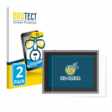 Face avant d’un emballage produit avec le logo de la marque BROTECT. À côté, l’appareil Megger MFT-X1 est représenté avec la p