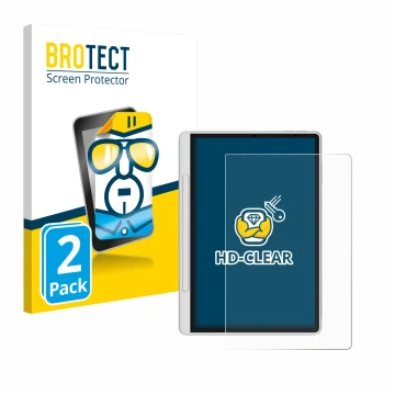 Face avant d’un emballage produit avec le logo de la marque BROTECT. À côté, l’appareil XP-Pen Magic Note Pad est représenté a