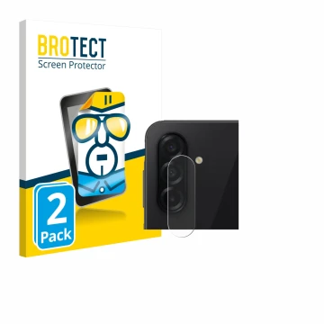 Face avant d’un emballage produit avec le logo de la marque BROTECT. À côté, l’appareil Samsung Galaxy A26 5G Enterprise Editi