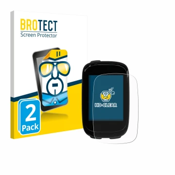 Face avant d’un emballage produit avec le logo de la marque BROTECT. À côté, l’appareil Decathlon Van Rysel GPS 500 est représ