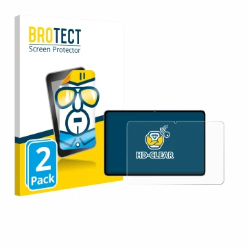 Face avant d’un emballage produit avec le logo de la marque BROTECT. À côté, l’appareil Nubia Pad Pro est représenté avec la p