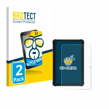 Face avant d’un emballage produit avec le logo de la marque BROTECT. À côté, l’appareil Hotwav R10 Pro est représenté avec la 