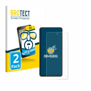 Face avant d’un emballage produit avec le logo de la marque BROTECT. À côté, l’appareil realme GT 7T est représenté avec la pr