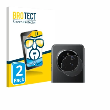 Face avant d’un emballage produit avec le logo de la marque BROTECT. À côté, l’appareil Honor Magic 7 Pro (Caméra UNIQUEMENT) 