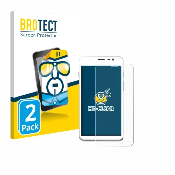 Face avant d’un emballage produit avec le logo de la marque BROTECT. À côté, l’appareil Pax CCV Fly A77 est représenté avec la