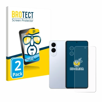 Face avant d’un emballage produit avec le logo de la marque BROTECT. À côté, l’appareil Samsung Galaxy S25 Edge (Avant+Caméra)