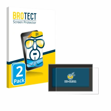 Face avant d’un emballage produit avec le logo de la marque BROTECT. À côté, l’appareil Headrush Flex Prime est représenté ave