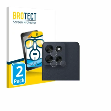 Face avant d’un emballage produit avec le logo de la marque BROTECT. À côté, l’appareil Motorola Moto G56 (Caméra UNIQUEMENT) 
