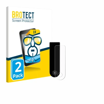 Face avant d’un emballage produit avec le logo de la marque BROTECT. À côté, l’appareil Xiaomi Electric Scooter 5 Max est repr