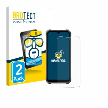 Face avant d’un emballage produit avec le logo de la marque BROTECT. À côté, l’appareil Blackview BL7000 est représenté avec l