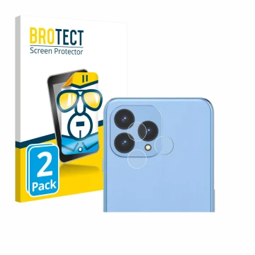 Face avant d’un emballage produit avec le logo de la marque BROTECT. À côté, l’appareil Cubot P80 (Caméra UNIQUEMENT) est repr