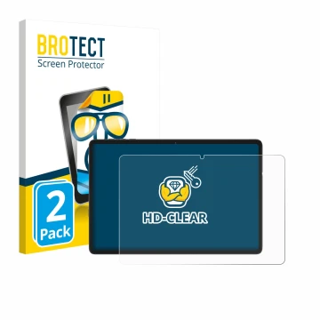 Face avant d’un emballage produit avec le logo de la marque BROTECT. À côté, l’appareil Tabwee RM2025 10.1