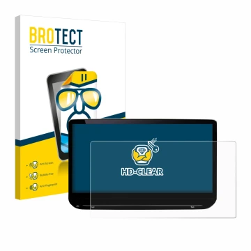 Face avant d’un emballage produit avec le logo de la marque BROTECT. À côté, l’appareil Skoda Octavia Combi Selection 13