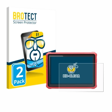 Face avant d’un emballage produit avec le logo de la marque BROTECT. À côté, l’appareil Launch X-431 Pro3 V+ Elite est représe