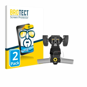 Face avant d’un emballage produit avec le logo de la marque BROTECT. À côté, l’appareil PowaKaddy CT6 2025 est représenté avec
