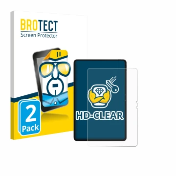 Face avant d’un emballage produit avec le logo de la marque BROTECT. À côté, l’appareil Blackview MEGA 3 est représenté avec l