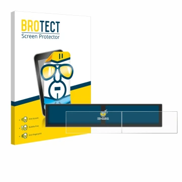 Face avant d’un emballage produit avec le logo de la marque BROTECT. À côté, l’appareil Hyundai Tucson Hybrid 2025 est représe