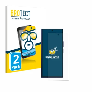 Face avant d’un emballage produit avec le logo de la marque BROTECT. À côté, l’appareil Samsung Galaxy Z Fold 7 est représenté