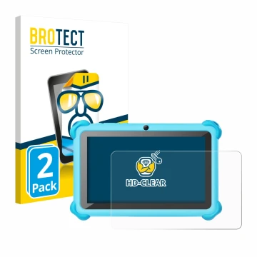 Face avant d’un emballage produit avec le logo de la marque BROTECT. À côté, l’appareil zcobro KIDS710 7