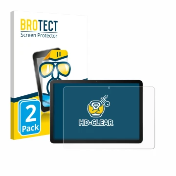 Face avant d’un emballage produit avec le logo de la marque BROTECT. À côté, l’appareil Wacom MovinkPad 11 est représenté avec