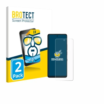 Face avant d’un emballage produit avec le logo de la marque BROTECT. À côté, l’appareil TCL 50 Pro NXTPaper 5G est représenté 