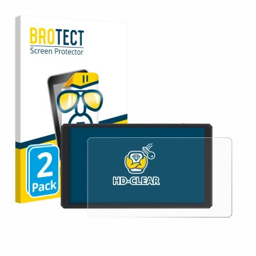 Face avant d’un emballage produit avec le logo de la marque BROTECT. À côté, l’appareil Feelworld CUT6 6