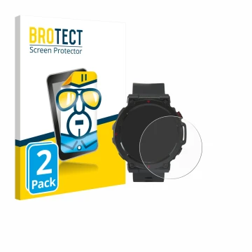 Face avant d’un emballage produit avec le logo de la marque BROTECT. À côté, l’appareil Crivit Sport-Smartwatch est représenté
